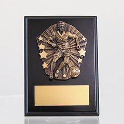 Cosmos Soccer Male Black Plaque 175mm