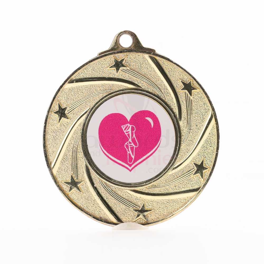 Shiny Galaxy Personalised Medal 50mm Gold 