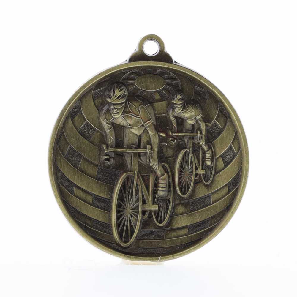 Global Cycling Medal 50mm Gold 