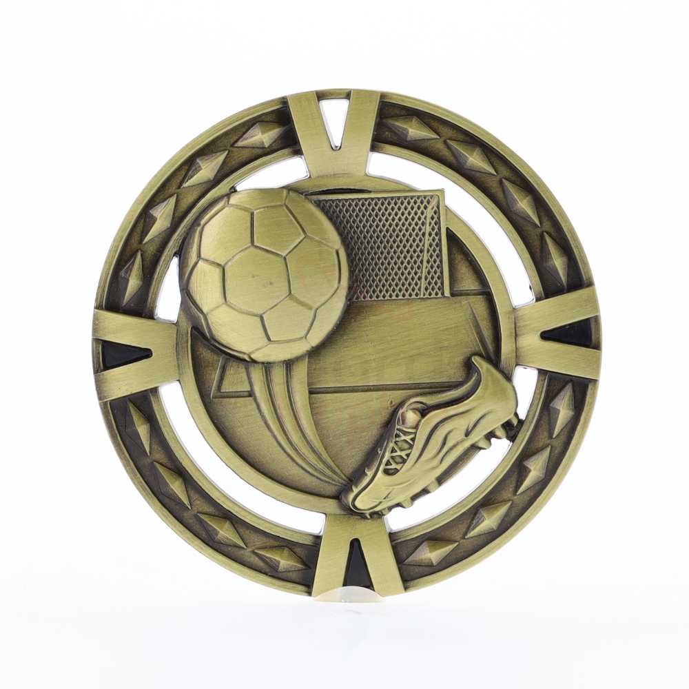Cutout Soccer Medal 60mm Gold