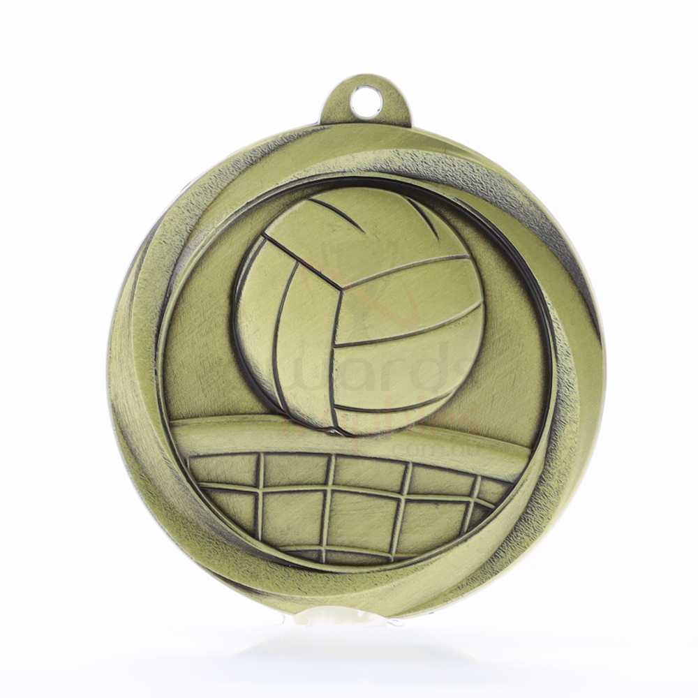 Econo Volleyball Medal 50mm Gold