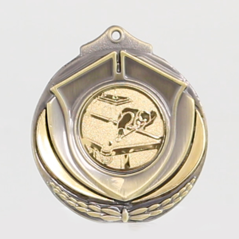 Two Tone Snooker Medal 50mm Gold
