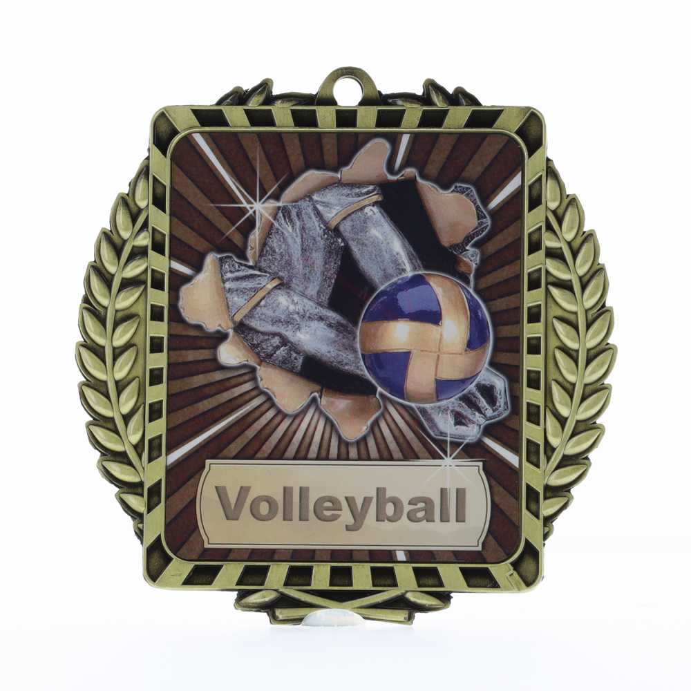 Lynx Wreath Volleyball Medal Gold