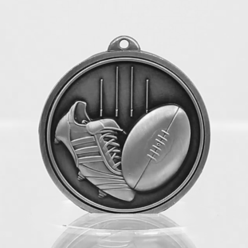 Triumph Aussie Rules Medal 50mm Silver
