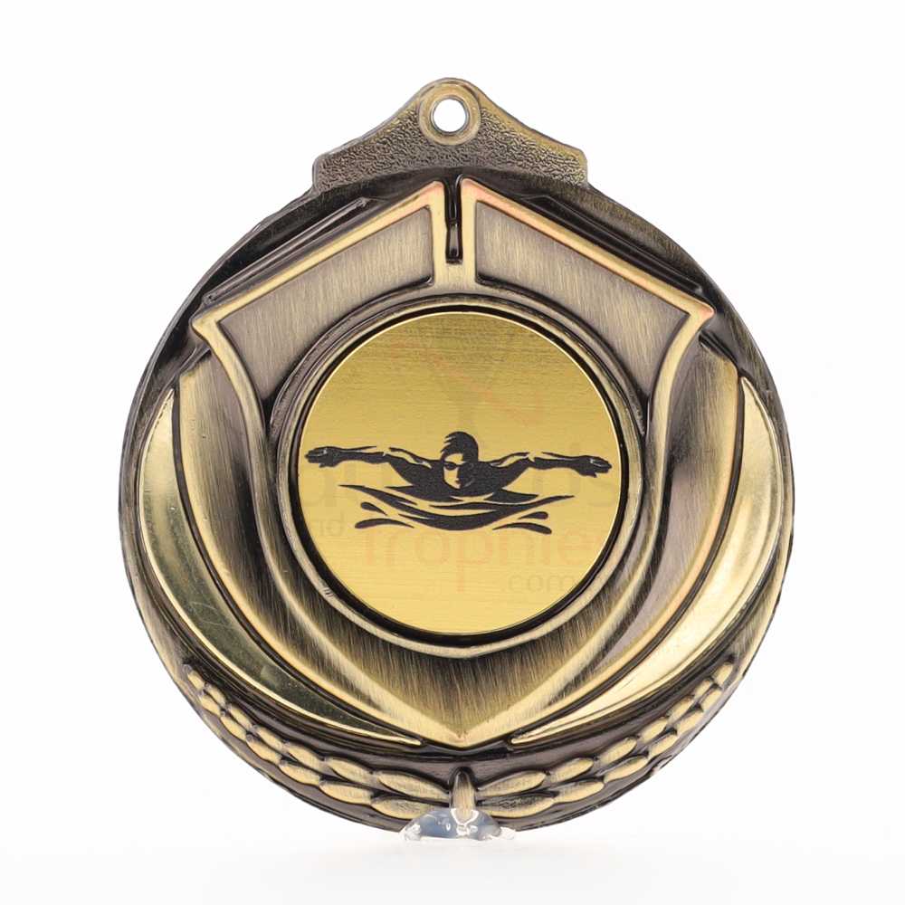 Two Tone Male Swimmer 50mm Gold