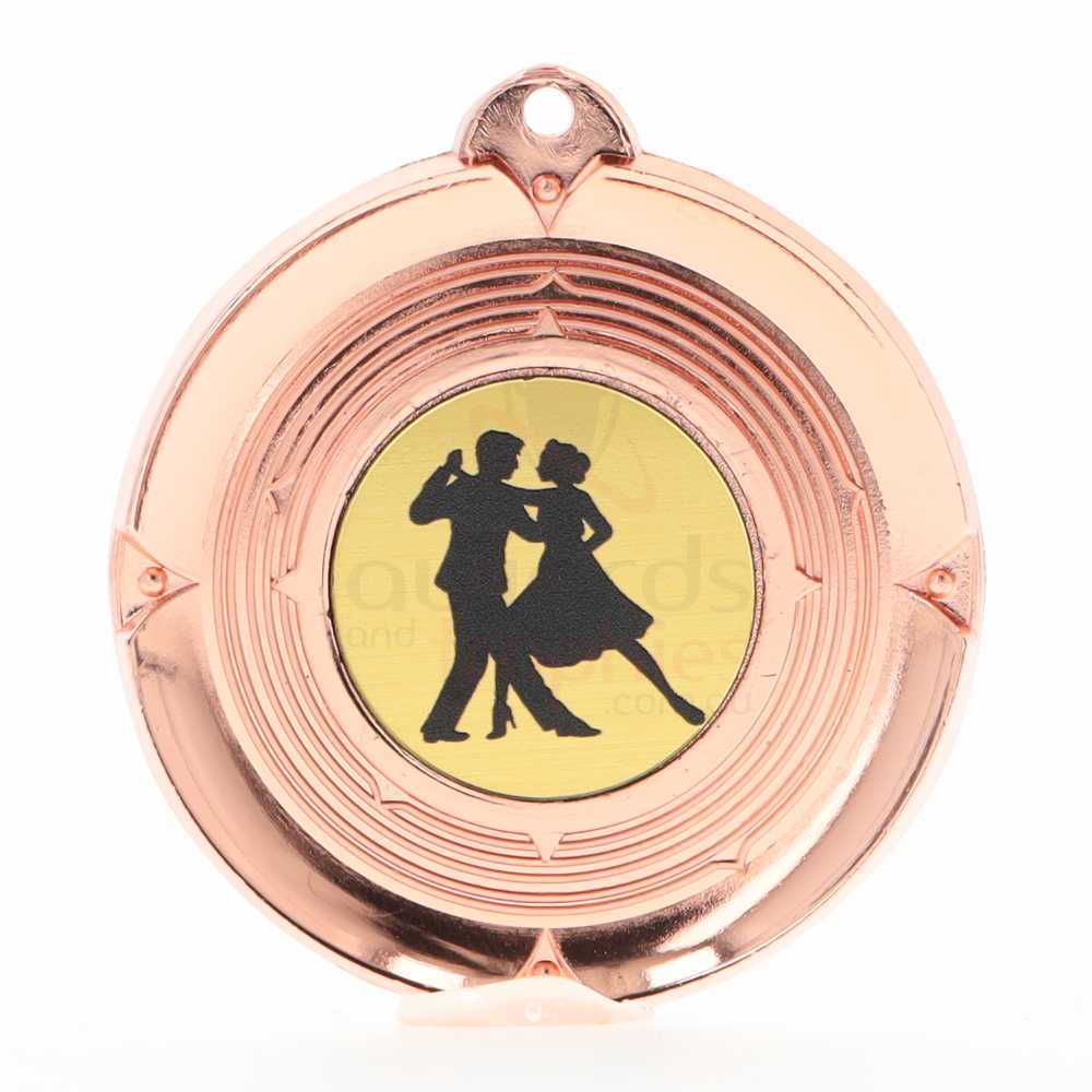 Deluxe Ballroom Dance Medal 50mm Bronze