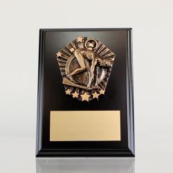 Cosmos Male Swimmer Black Plaque 175mm
