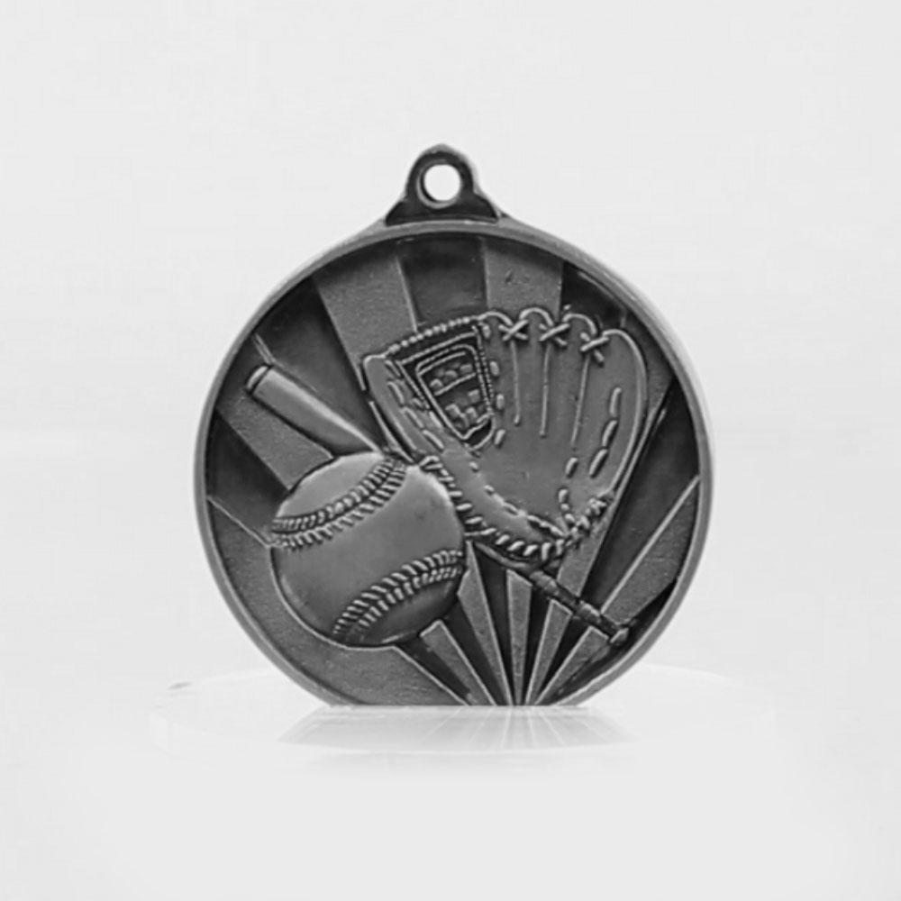 Sunrise Baseball Medal 50mm Silver