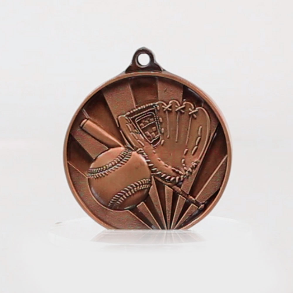 Sunrise Baseball Medal 50mm Bronze
