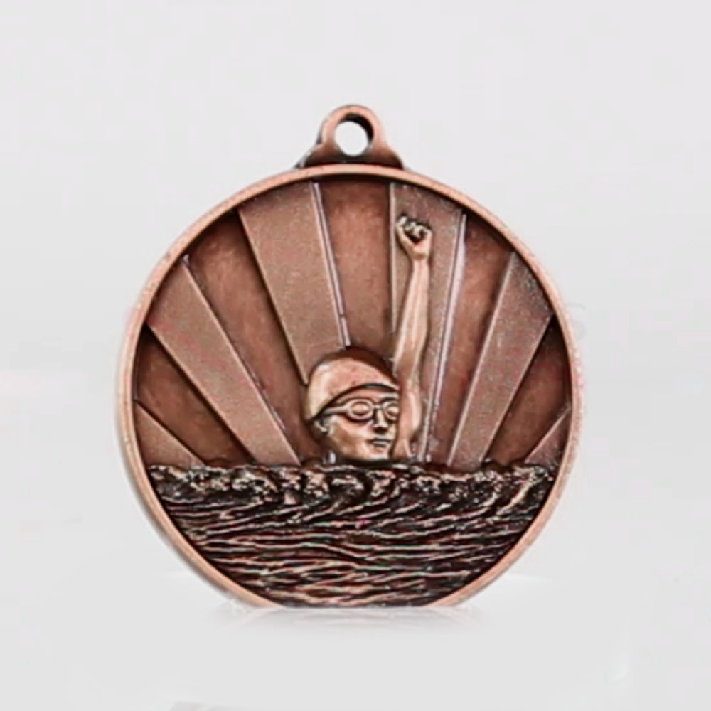 Sunrise Swimming Medal 50mm Bronze