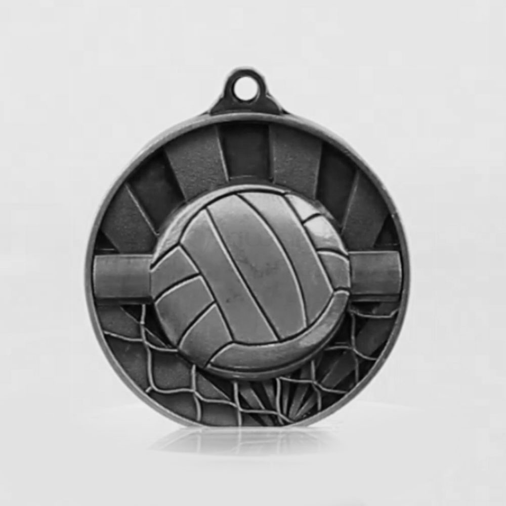 Sunrise Volleyball Medal 50mm Silver