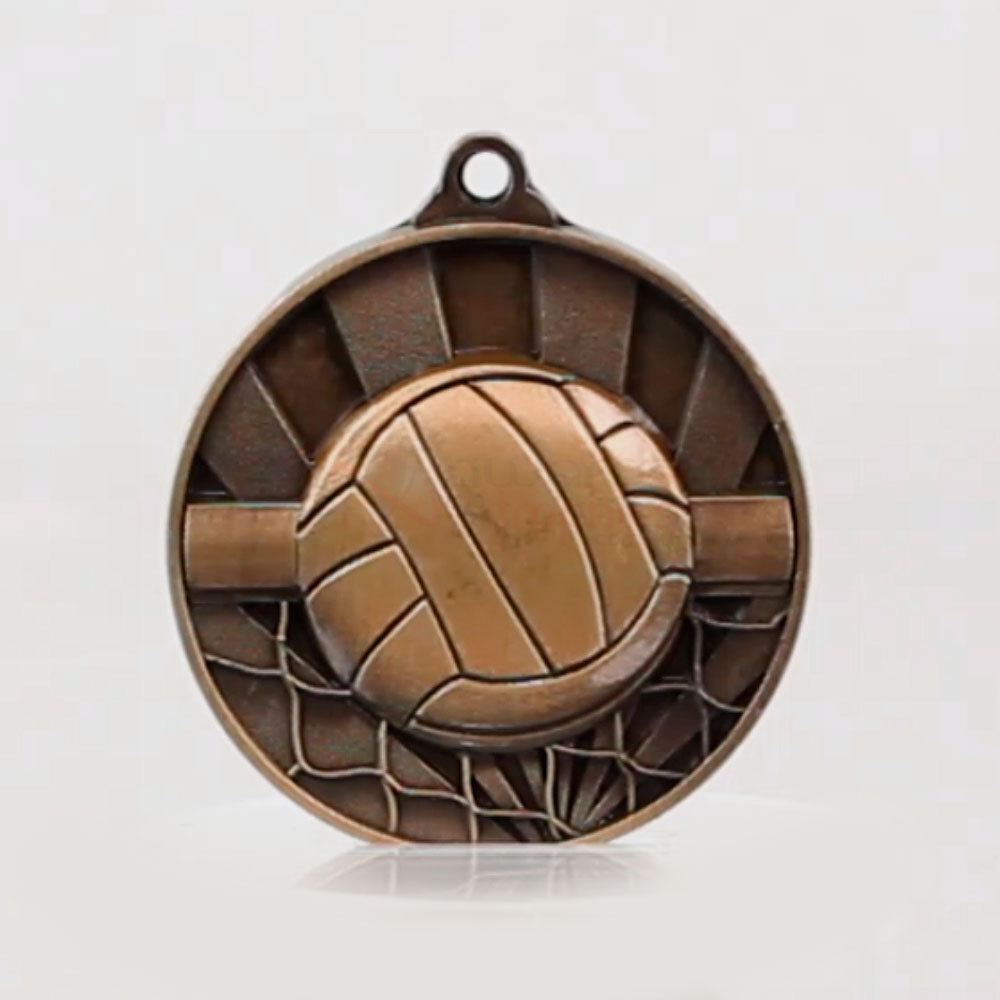 Sunrise Volleyball Medal 50mm Bronze
