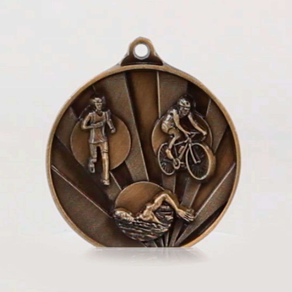 Sunrise Triathlon Medal 50mm Bronze
