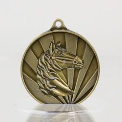Sunrise Horse Medal 50mm Gold