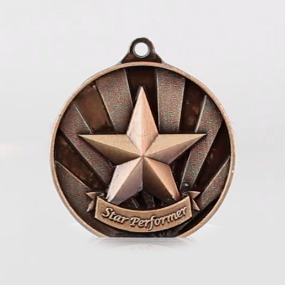 Sunrise Star Performer Medal 50mm Bronze