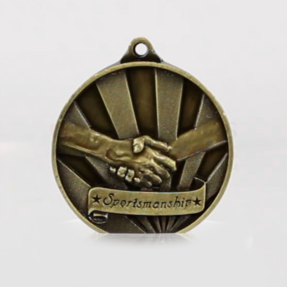 Sunrise Sportsmanship Medal 50mm Gold