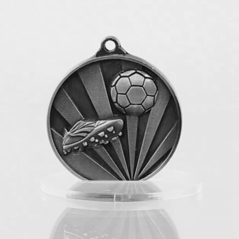 Sunrise Soccer Medal 50mm Silver