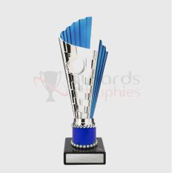 Silver/Blue Trophy handle CUP 245mm sport achievement award 