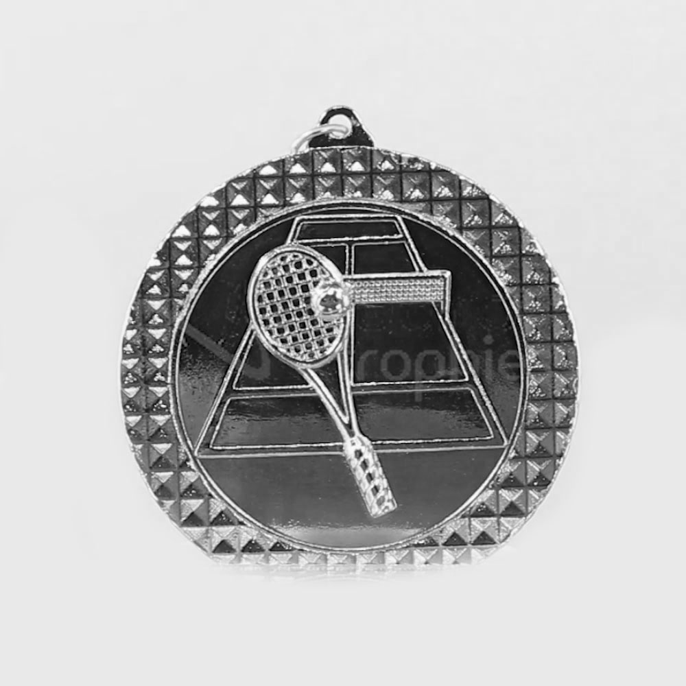 Tennis Facet Medal Silver 70mm