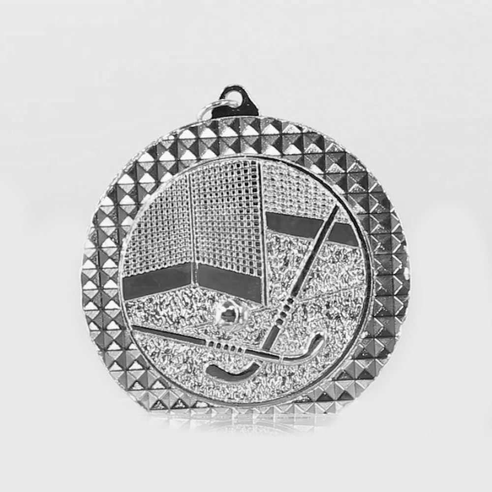 Hockey Facet Medal Silver 70mm