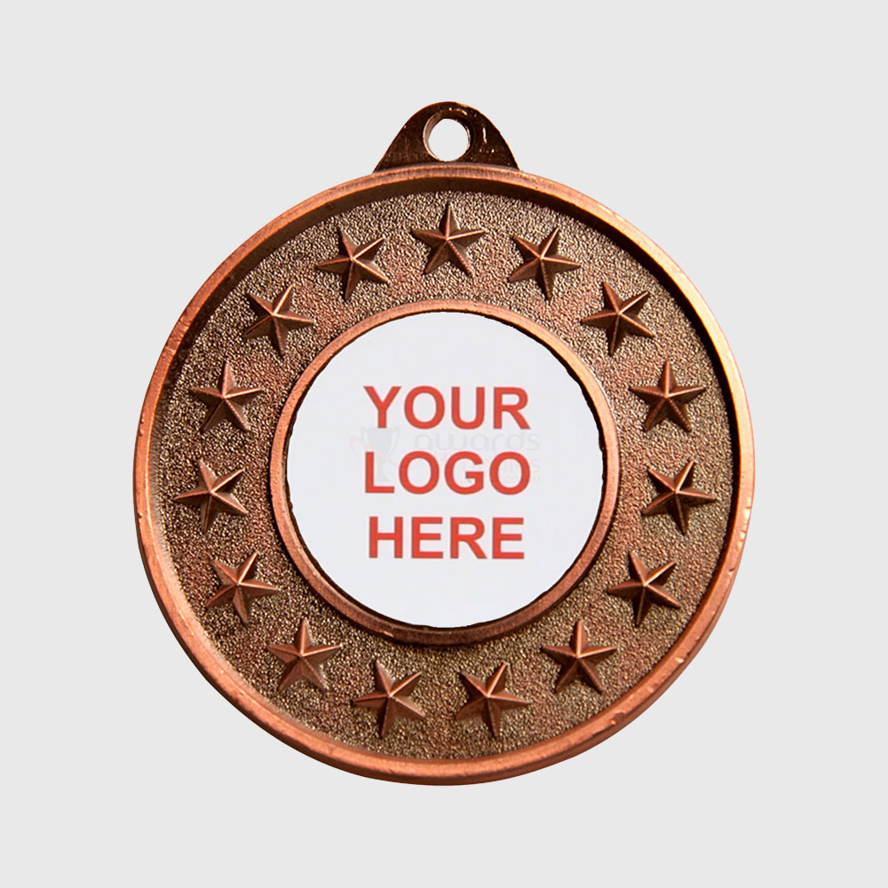 Personalised Starry Medal Bronze 50mm
