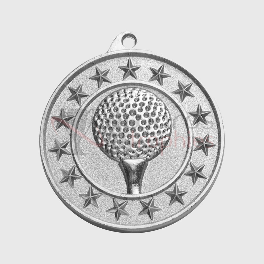 Golf Starry Medal Silver 50mm