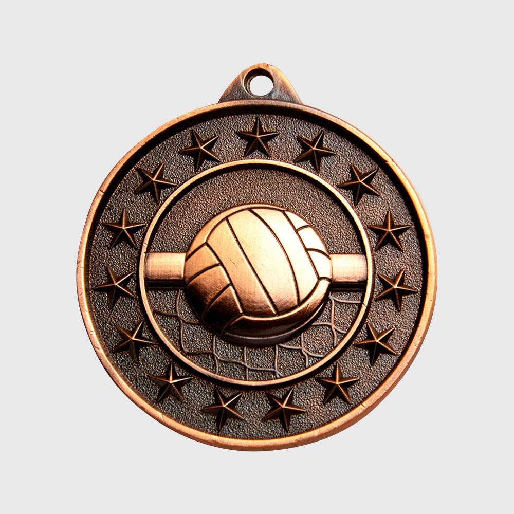 Volleyball Starry Medal Bronze 50mm