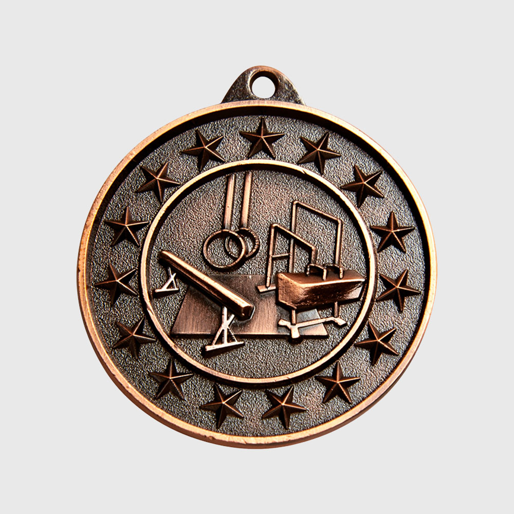 Gymnastics Starry Medal Bronze 50mm