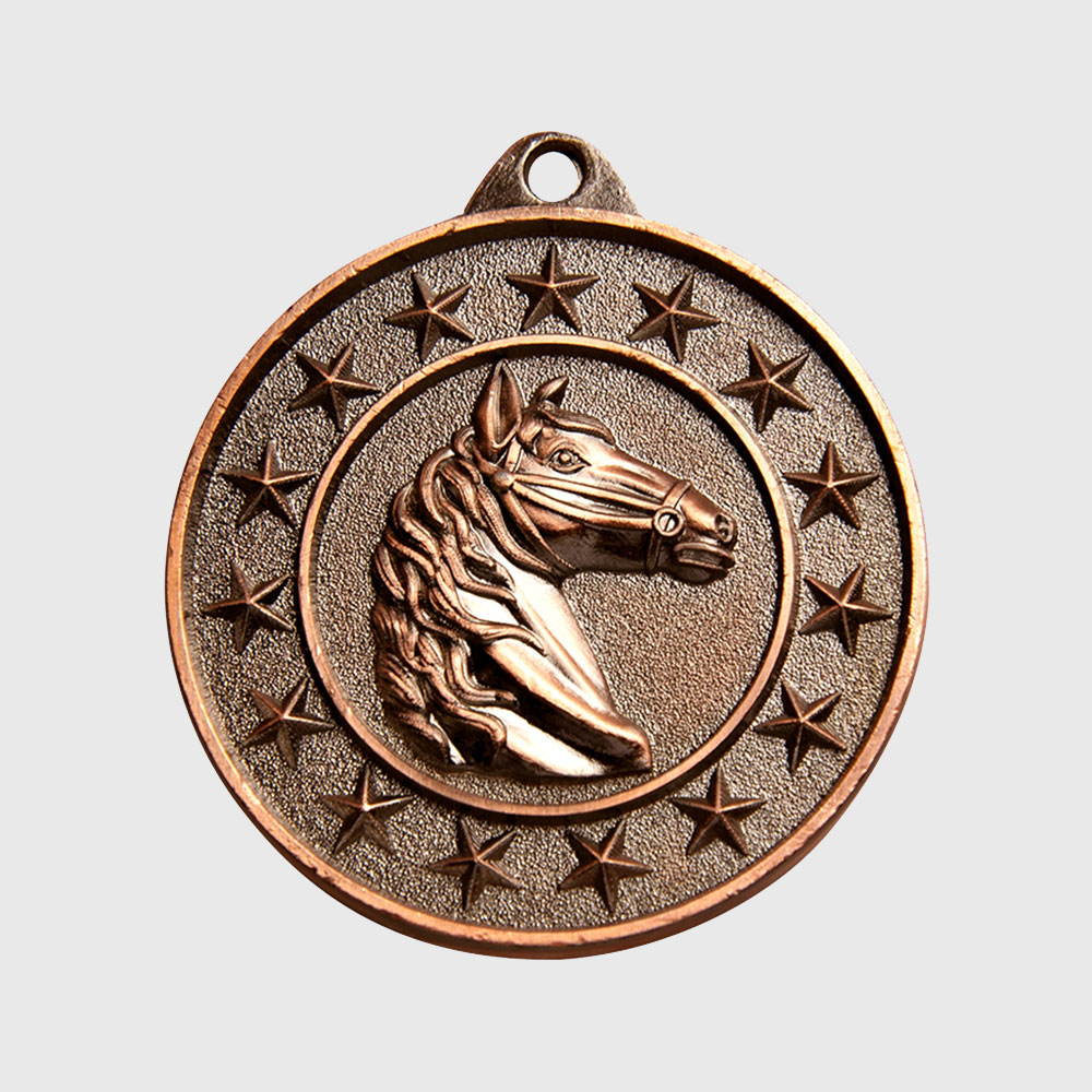 Horse Starry Medal Bronze 50mm