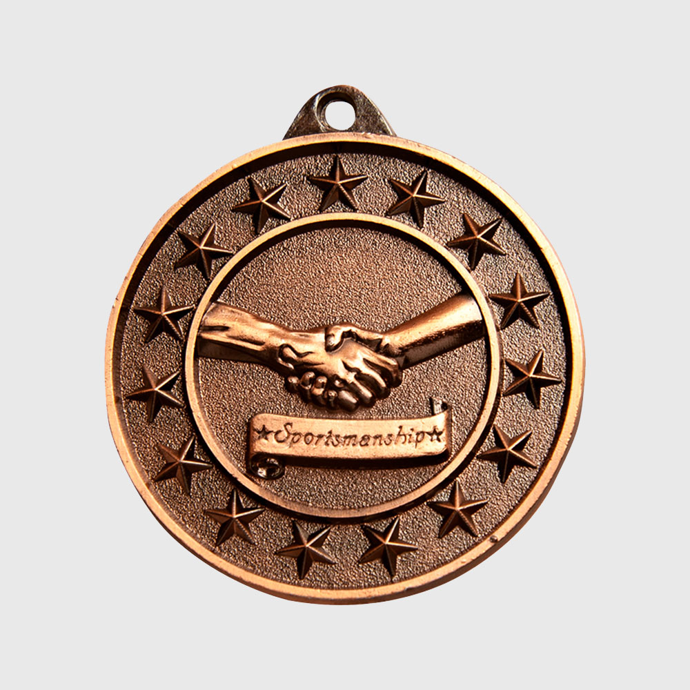 Sportsmanship Starry Medal Bronze 50mm