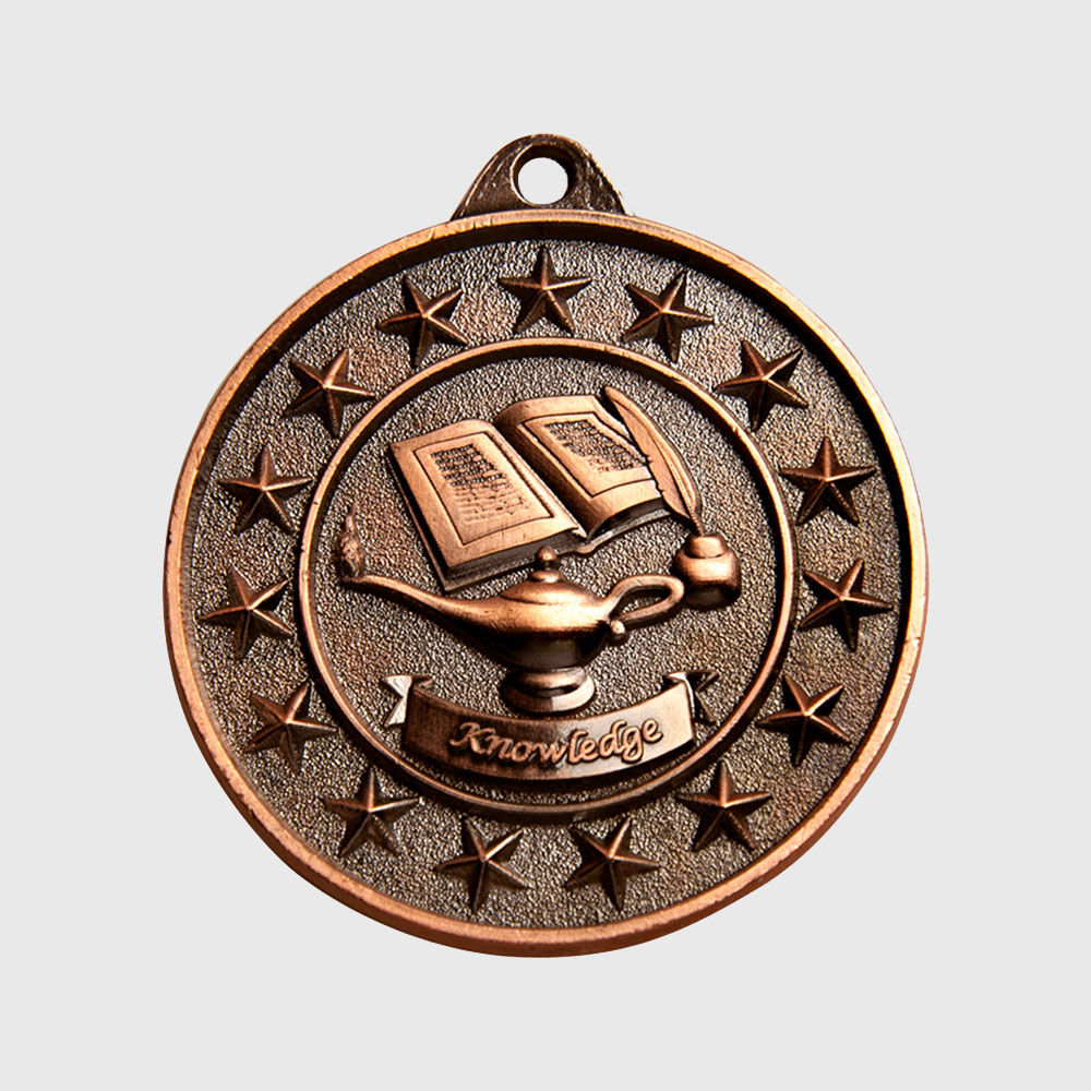 Knowledge Starry Medal Bronze 50mm