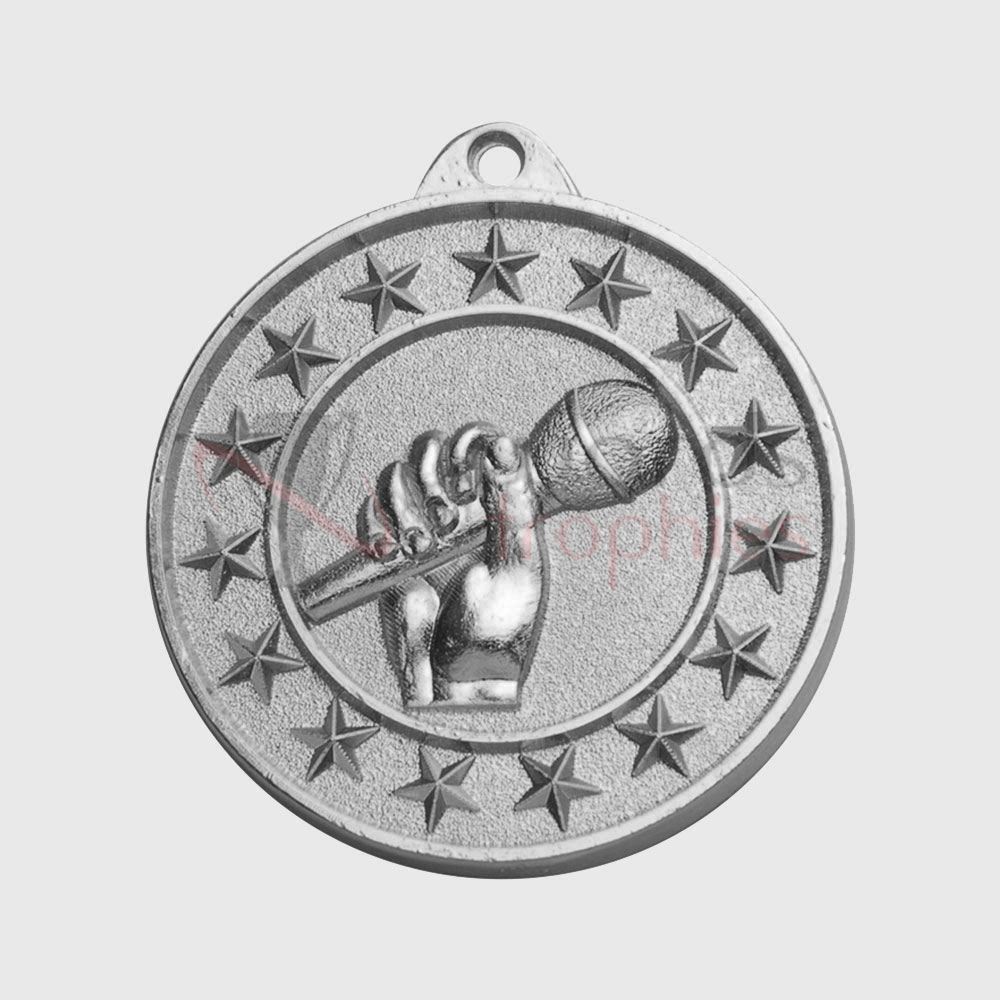 Microphone Starry Medal Silver 50mm