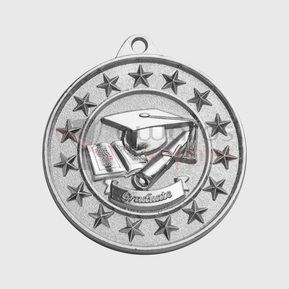 Graduate Starry Medal Silver 50mm