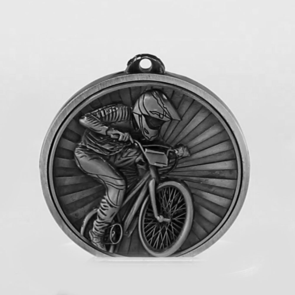 Triumph BMX Medal 55mm Silver