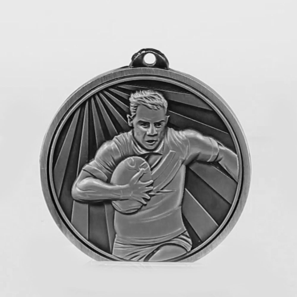 Triumph Rugby Male Medal 55mm Silver