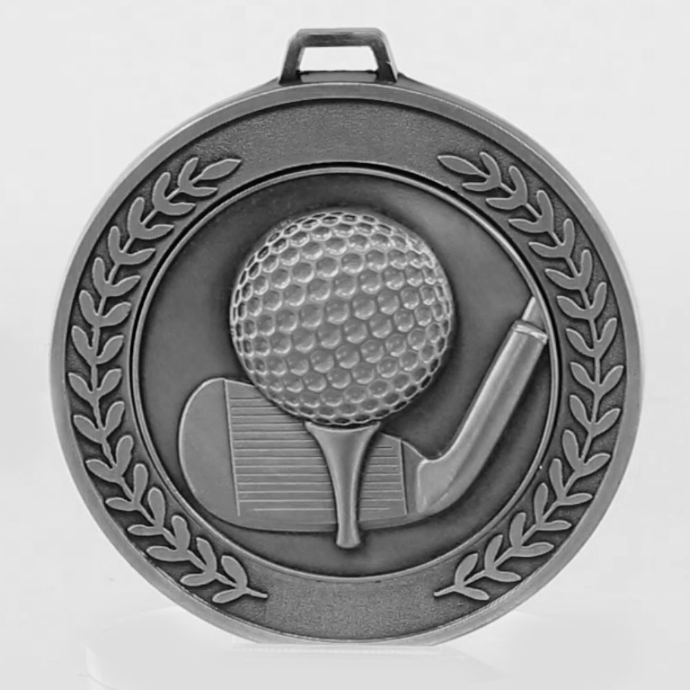 Heavyweight Golf Medal 70mm Silver