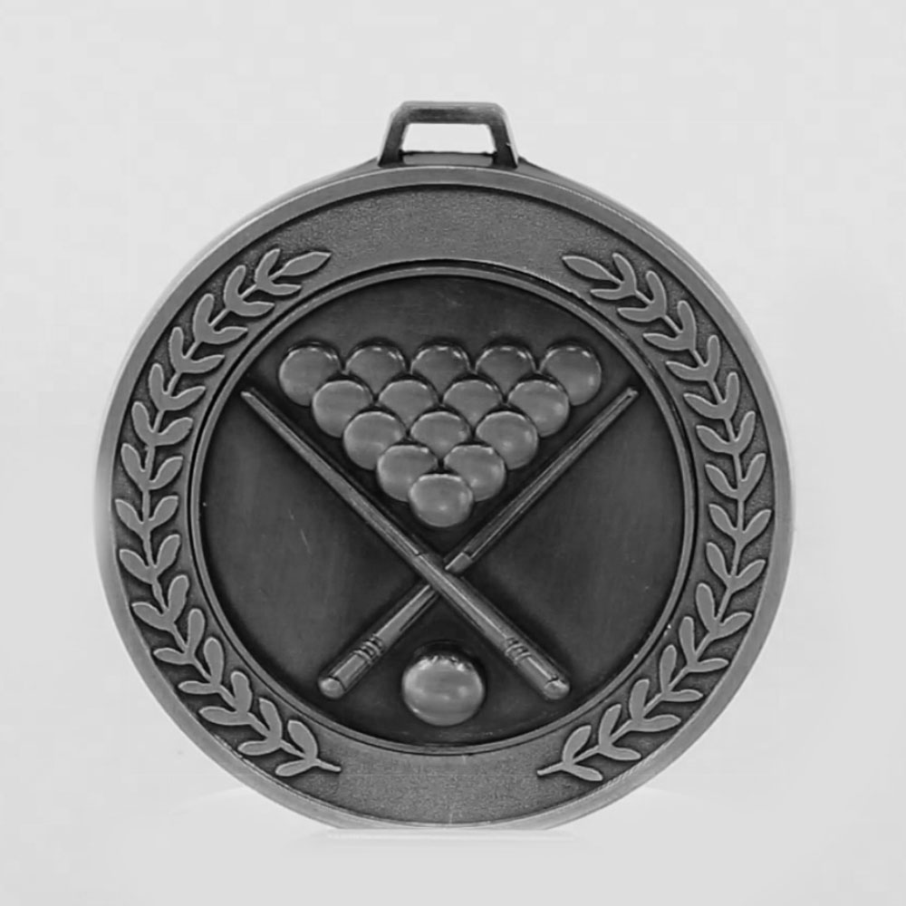 Heavyweight Billiards Medal 70mm Silver