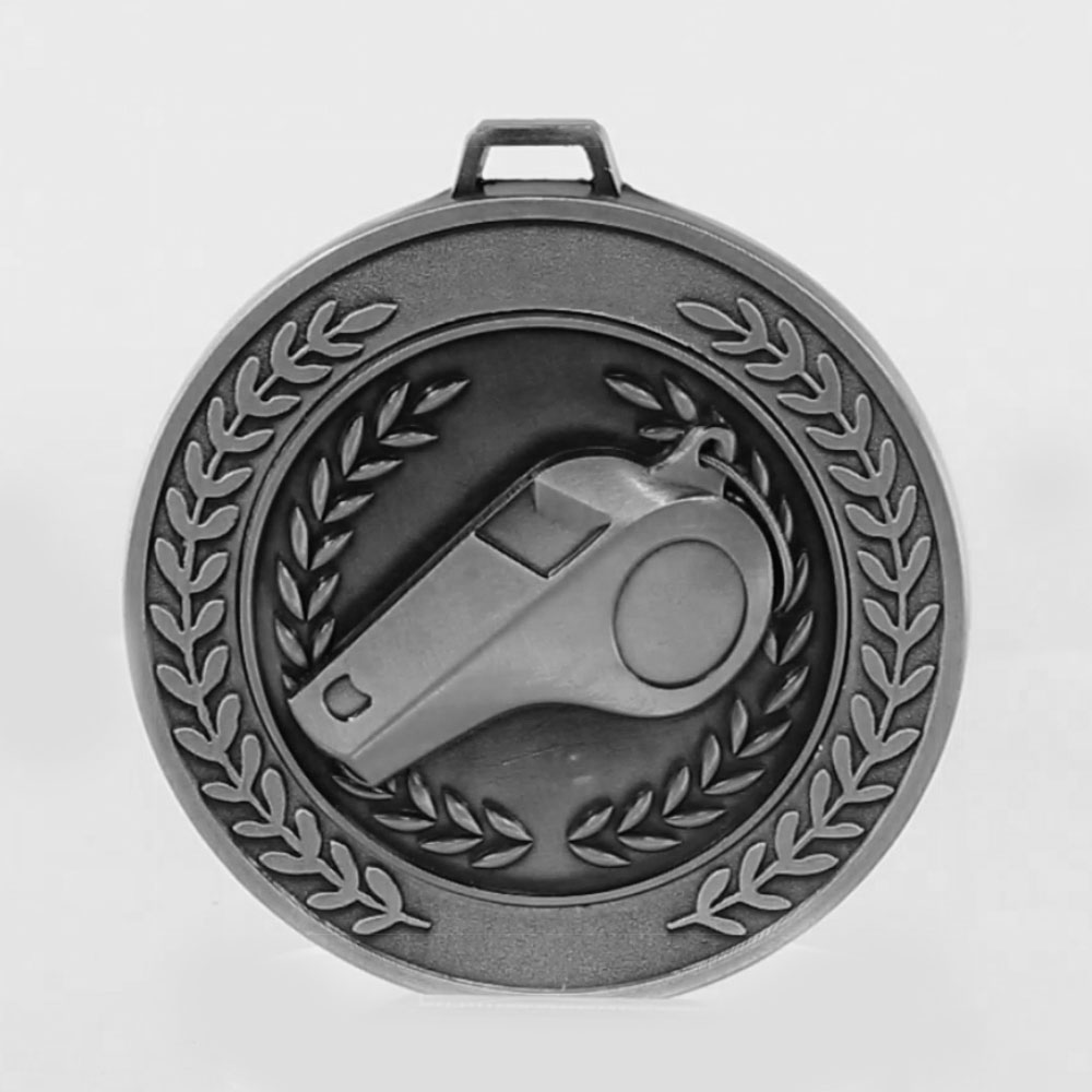 Heavyweight Whistle Medal 70mm Silver