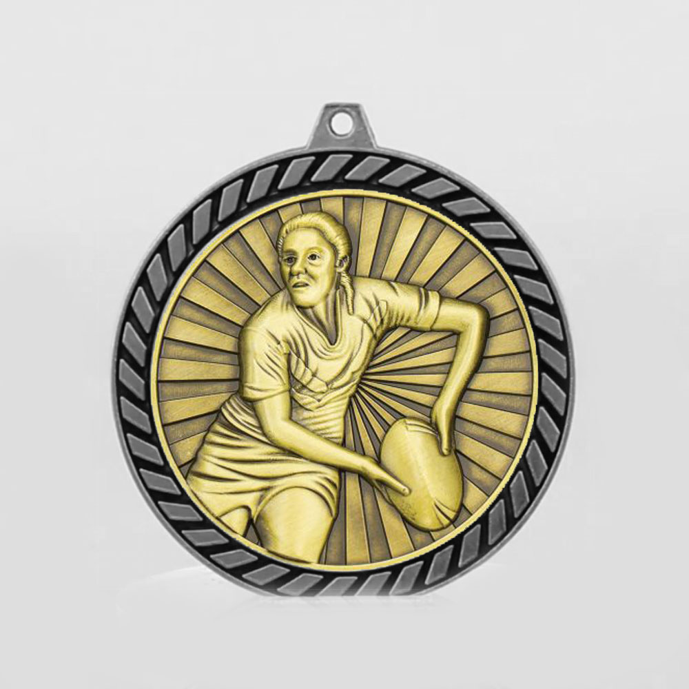 Venture Rugby Female Medal Silver 60mm