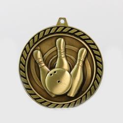 Venture Tenpin Bowling Medal Gold 60mm