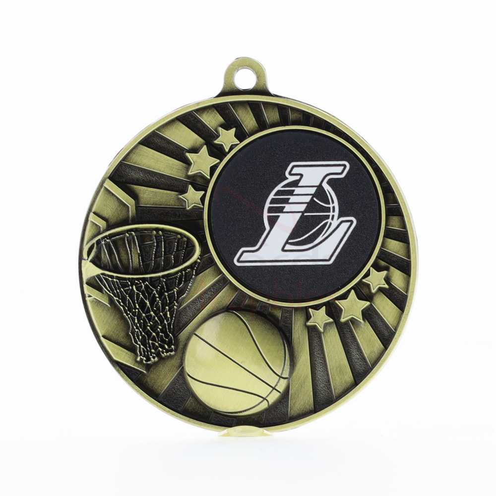 Impact Basketball Logo Medal Gold 50mm