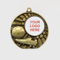 SILVER OR BRONZE/ CERTIFICATE/ CARDS FOOTBALL/GOAL MEDALS X 5 METAL/50MM /GOLD 