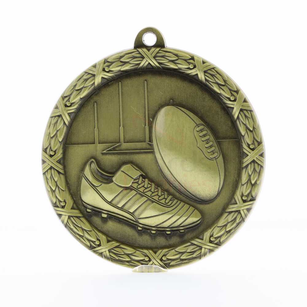 Aussie Rules Derby Medal Gold 64mm