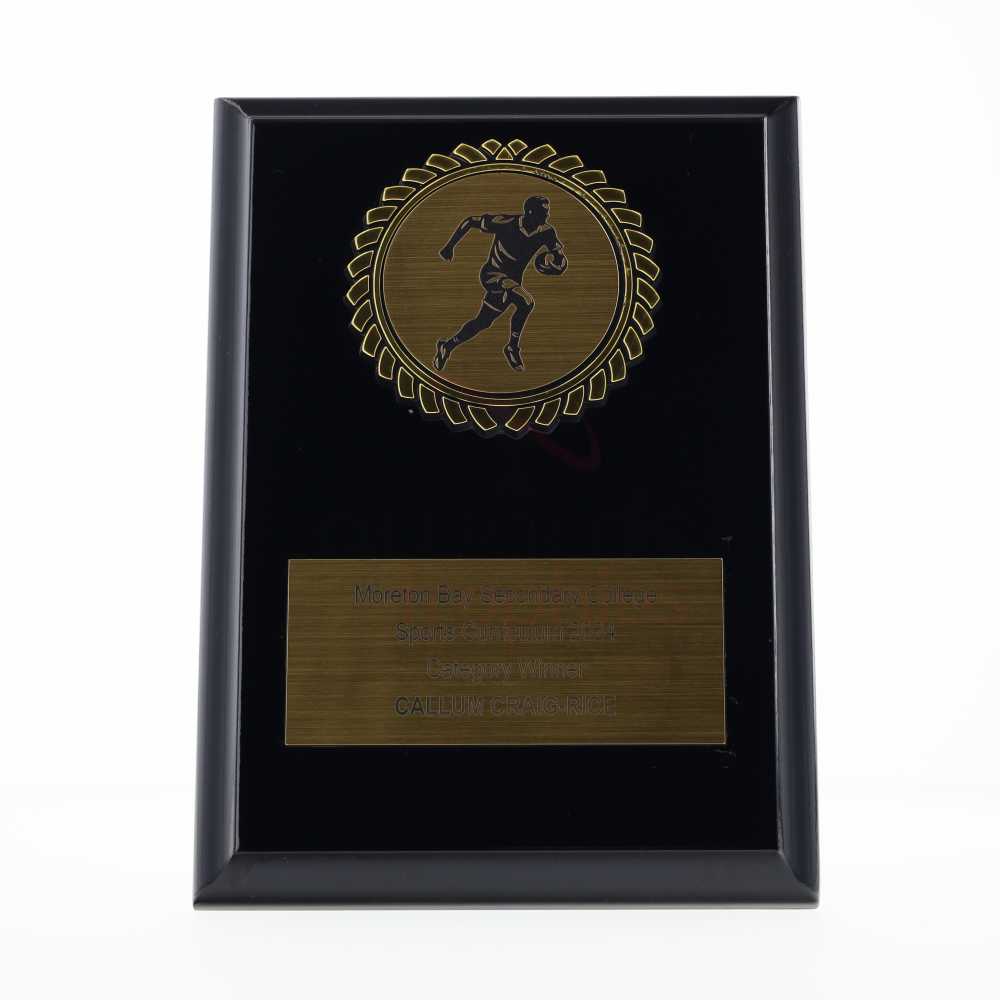 Black Plaque 150mm - Rugby