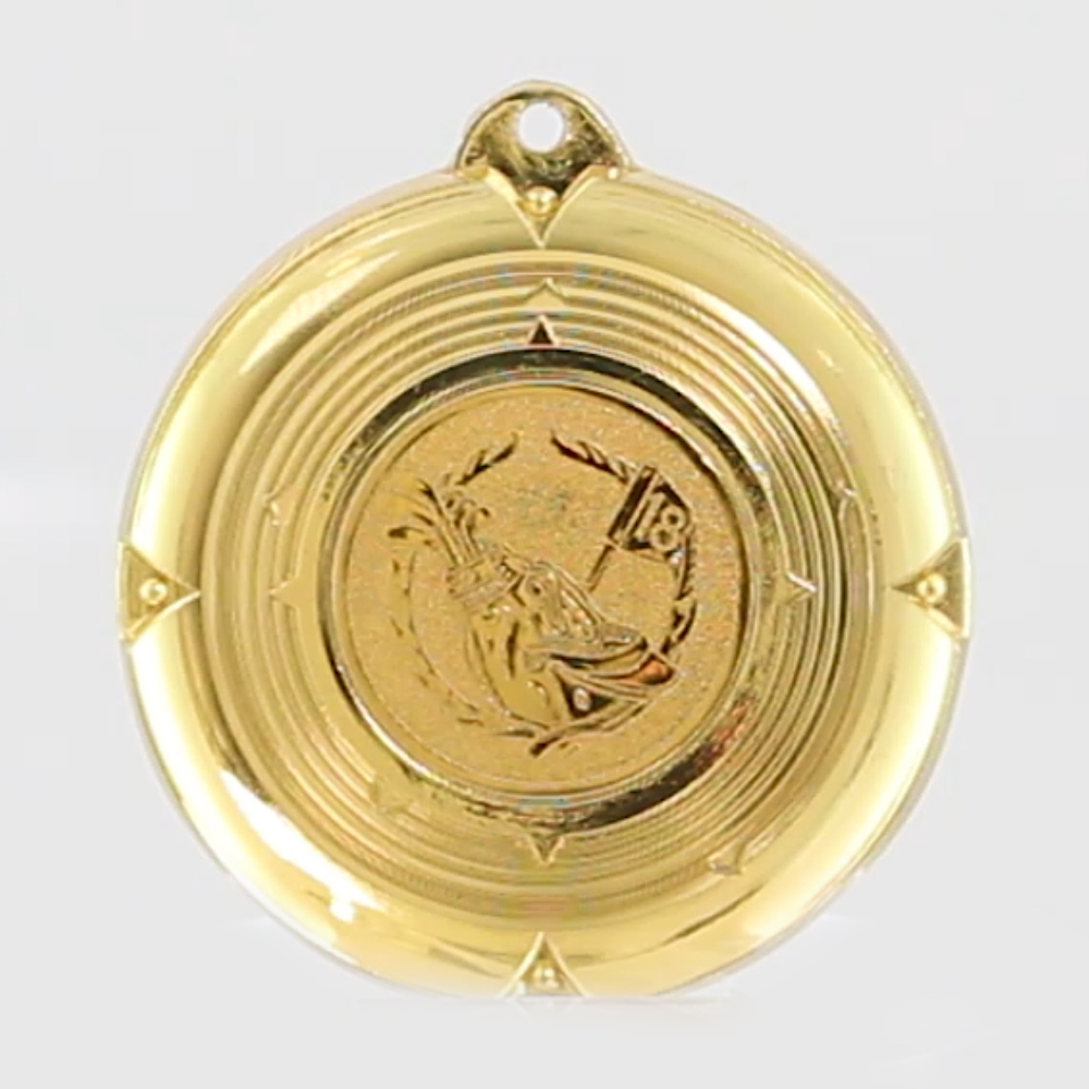 Deluxe Golf Medal 50mm Gold