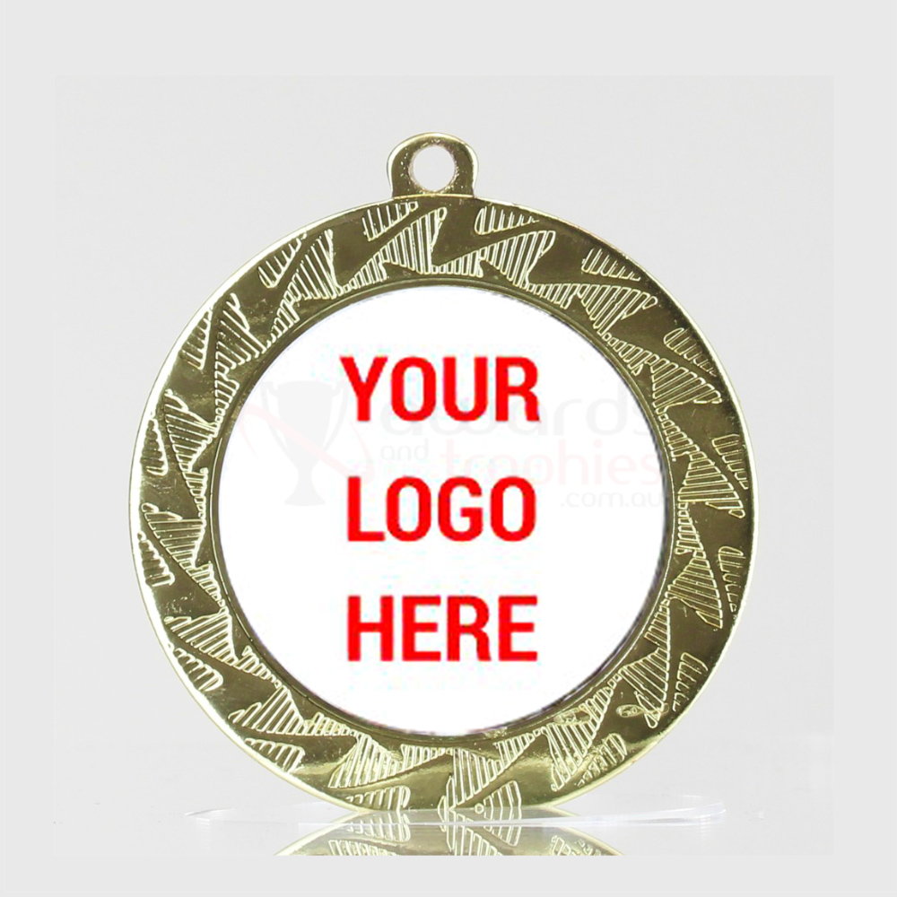 Jagged Personalised Medal 70mm Gold