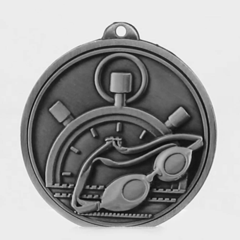 Triumph Swimming Medal 50mm Silver