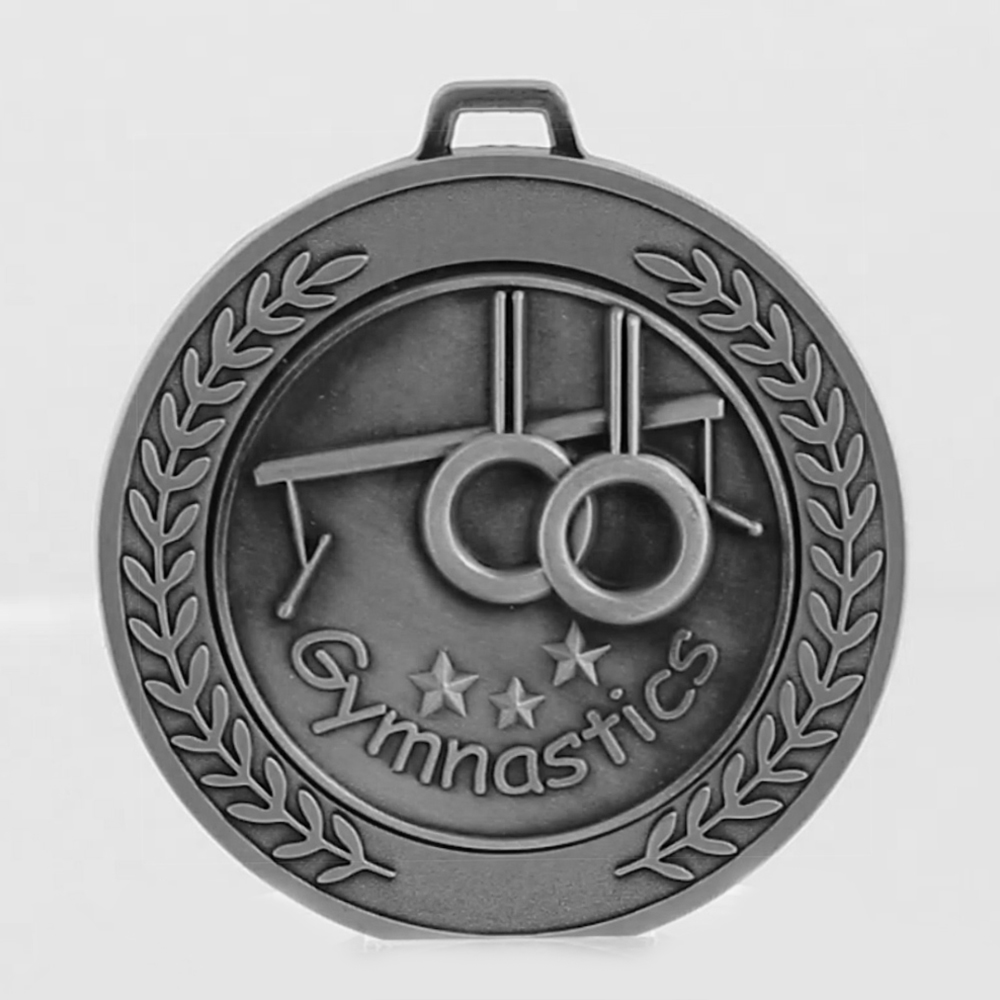 Heavyweight Gymnastics Medal 70mm Silver