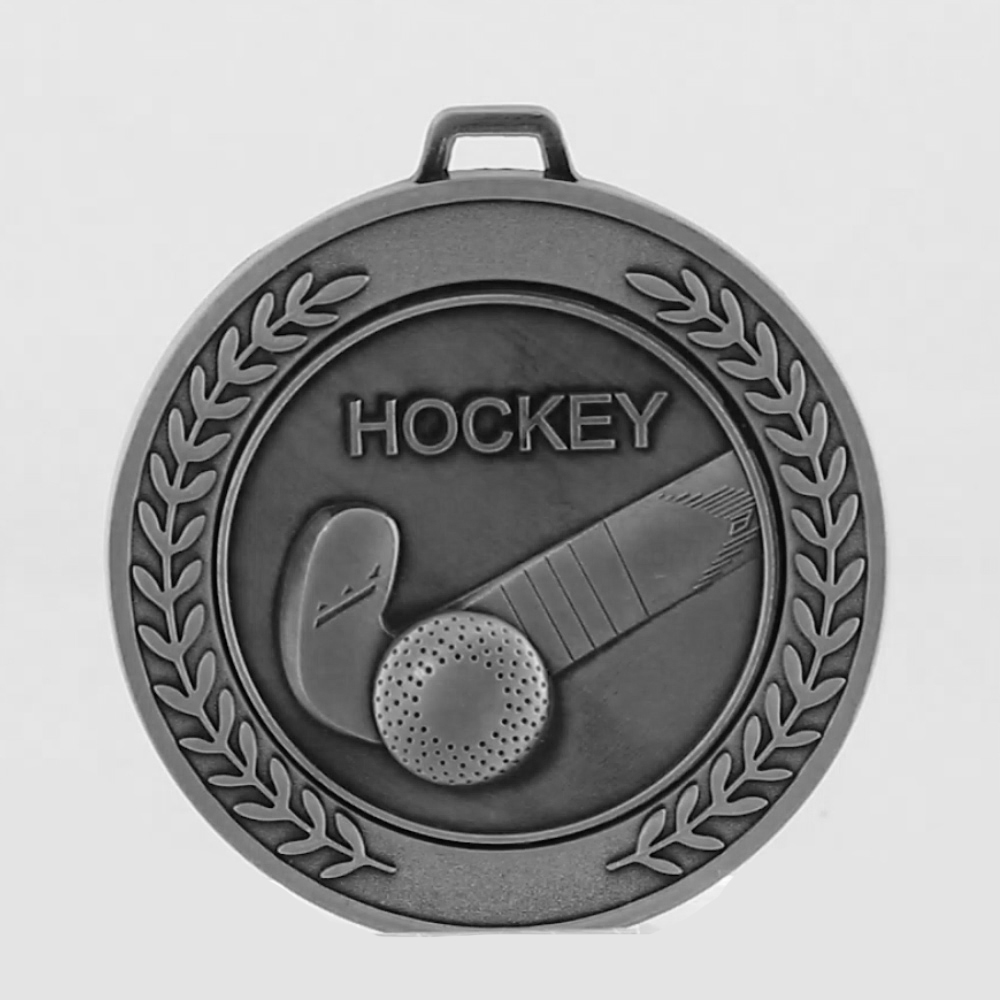 Heavyweight Hockey Medal 70mm Silver