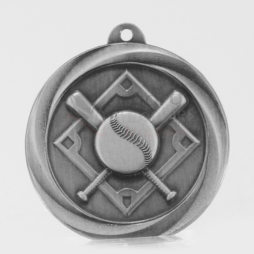 Econo Baseball Medal 50mm Silver